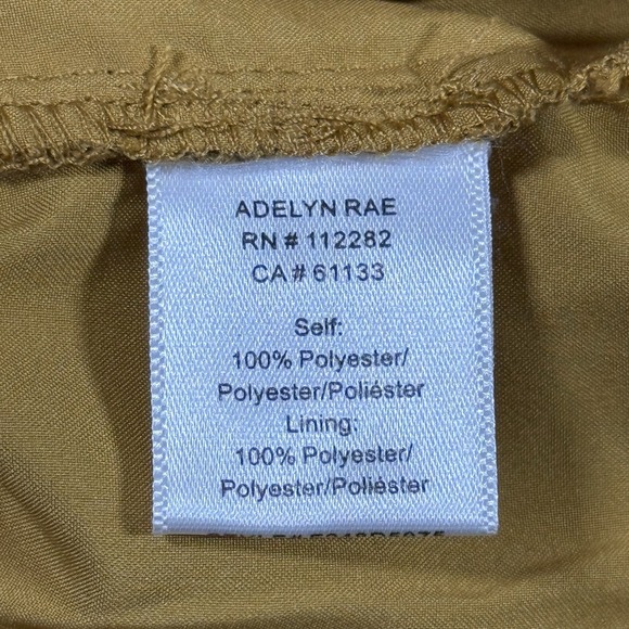 Adelyn Rae Women's Size Medium Mustard Tasha Crochet‎ Lace Dress - Picture 10 of 11